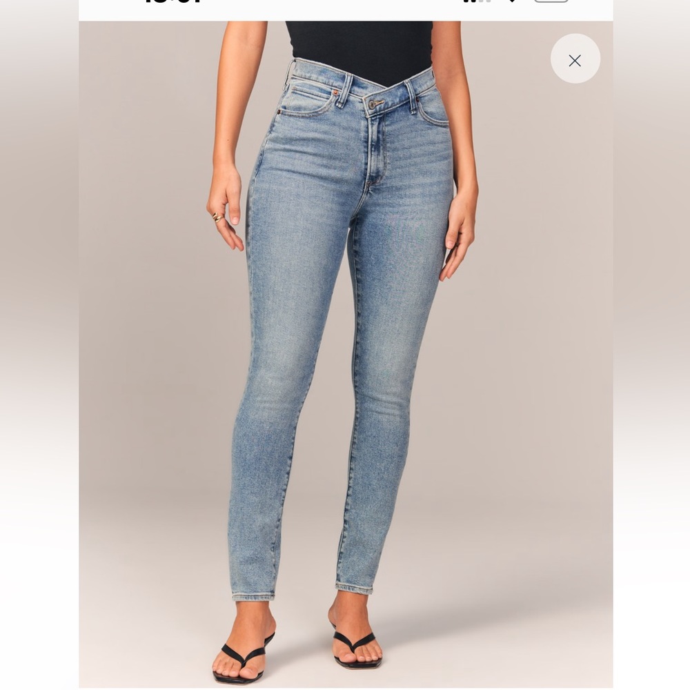 Abercrombie and Fitch the super skinny high-rise ankle curve love jeans